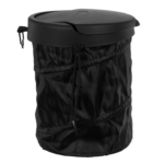 Coș de Gunoi Auto Suspendat cu Capac, 16 × 19 cm, Pliabil, Culoare Negru - imagine 2