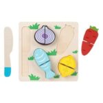 Set de Joaca Legume din Lemn & Cutit 18x18cm - Image 2