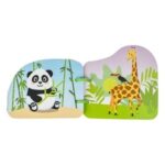 Carte Educativa din Lemn Animale din Jungla 12x12cm - 4F - Image 2