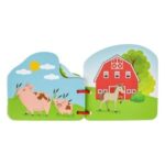 Carte Educativa din Lemn Animale de la Ferma 12x12cm - 4F - Image 2