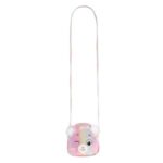 Gentuta Roz Ursulet cu Glitter Holografic pentru Fete 14x4x14cm - Image 2
