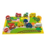 Jucarie din Lemn Autostrada 3D cu 12 Figurine 22x29cm - Image 2