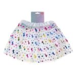 Fusta Tutu cu Tul Alb Stele Holografice & Unicorni pentru Copii - Image 2