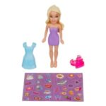 Papusa Mini cu Rochie Inel si Accesorii