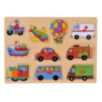 Puzzle de Lemn Vehicule (10 piese) 22.5x30cm