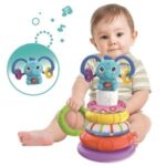 Piramida Elefant cu Efecte Sonore & Lumini pentru Bebelusi Ø13x25cm