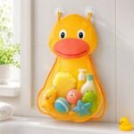 Plasa pentru Organizarea Jucariilor de Baie Ratusca cu Ventuze 32x52cm