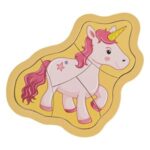 Puzzle din Lemn Unicorn (5 piese) 12x15cm