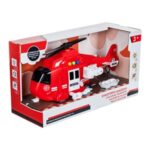 Elicopter de Salvare Rescue Rosu cu Targa Lumina & Sunet - Image 2