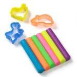 Set Plastilina 6 Culori Diferite Neon & Forme - 9 piese - Image 2