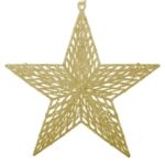 Ornament Brad de Craciun Stea Bej Glitter 18cm - Image 2