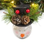 Ornament Brad de Craciun Glob Transparent Om de Zapada Palarie Neagra Ø8cm - Image 2