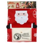 Sac pentru Cadouri Rosu Catifelat Scrisoare lui Mos Craciun 55x78cm - Image 2