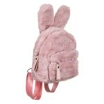 Rucsac de Plus Roz cu Urechi pentru Copii 23x11x33.5cm - Image 2