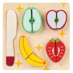 Set Fructe de Feliat & Cutit din Lemn 18x18cm - Image 2