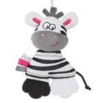 Jucarie pentru Carucior Zebra Alba Neagra cu Sunet 34cm - Image 2