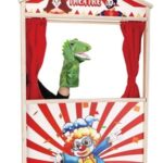 Figurina din Plus Dinozaur Verde pentru Teatru de Papusi 28cm - Image 2