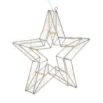Stea Metalica Decorativa Flash 500 LED 36x6x35.5cm - Alb Cald - Image 2