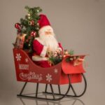 Figurina Decorativa de Craciun Sanie cu Mos Craciun Muzica & LED 45cm - Image 2