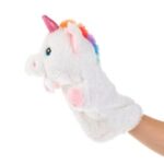 Figurina din Plus Unicorn Alb Roz pentru Teatru de Papusi 30cm - Image 2