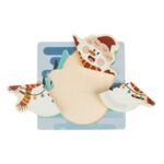 Puzzle din Lemn de Craciun cu Om de Zapada 18x18cm - (3 piese) - Image 2