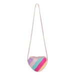 Poseta de Plus Inima Roz Holografica Rainbow pentru Fete 17x4x14cm - Image 2