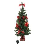 Brad Decorativ de Craciun cu Globuri Craciunite & 40 de Becuri LED - 90cm - Image 2