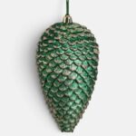 Ornament de Brad in Forma de Con de Brad Verde cu Glitter Ø18cm - Image 2