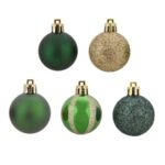 Set Globuri de Craciun Petrol Sampaniu Glitter Ø4cm - 20buc - Image 2