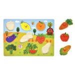 Puzzle Incastru cu Fructe & Legume (9 piese) 30x22cm - Image 2