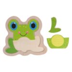 Puzzle din Lemn Broscuta (4 piese) 14,5x12cm - Image 2
