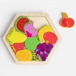 Puzzle din Lemn cu Fructe 17x17cm - Image 2