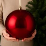 Ornament Brad de Craciun Glob Rosu Ø25cm - Image 2