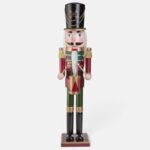 SOLDAT CRACIUN LEMN VERDE-ROSU 80CM - Image 2