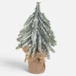Brad Decorativ de Craciun Verde Inzapezit 20cm - Image 2