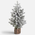 Brad Artificial de Craciun Inzapezit cu Baza Tip Trunchi (52 Ramuri) 65cm - Image 2