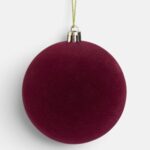 Glob de Craciun Bordo Catifelat Ø8cm - Image 2