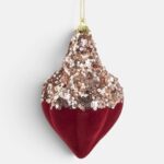 DIS ORNAMENT BORDO CATIF PAIETE 13CM - Image 2