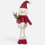 Figurina Decorativa de Craciun Om de Zapada cu Jacheta Rosie 76cm - Image 2