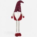 Figurina Decorativa de Craciun Gnome cu Picioare Telescopice si Paiete 70-100cm - Image 2