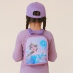 Rucsac Roz cu Glitter & Model Frozen pentru Copii 21x10x18cm - Image 2