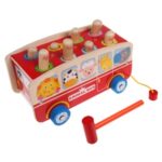 Jucarie din Lemn Autobuz cu Animale 24x15x14cm