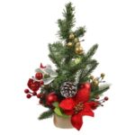 Brad Artificial Decorativ de Masa cu Craciunite Pomusoare 40cm