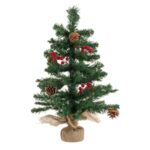 Brad de Craciun Artificial de Masa (63 de Ramuri) cu Baza de Iuta - 60cm