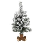 Brad de Craciun pentru Masa cu 50 de Ramuri si Baza din Lemn - 40cm