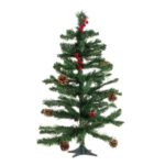 Brad de Craciun pentru Masa cu 80 de Ramuri Pomusoare si Baza din Plastic - 75cm