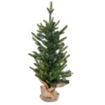 Brad Decorativ de Craciun cu Baza de Iuta & 227 de Ramuri - 75cm