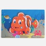 Puzzle din Lemn cu Model Pestisor 15x22cm