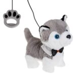 Caine Interactiv Husky Gri cu Lesa Miscare & Sunet