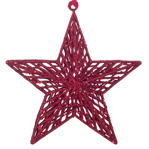christougenniatiko-diakosmitiko-asteri-diatrito-kokkino-iridizon-18cm.-list.jpg Ornament Brad de Craciun Stea Rosie Irizata 18cm - Image 1
